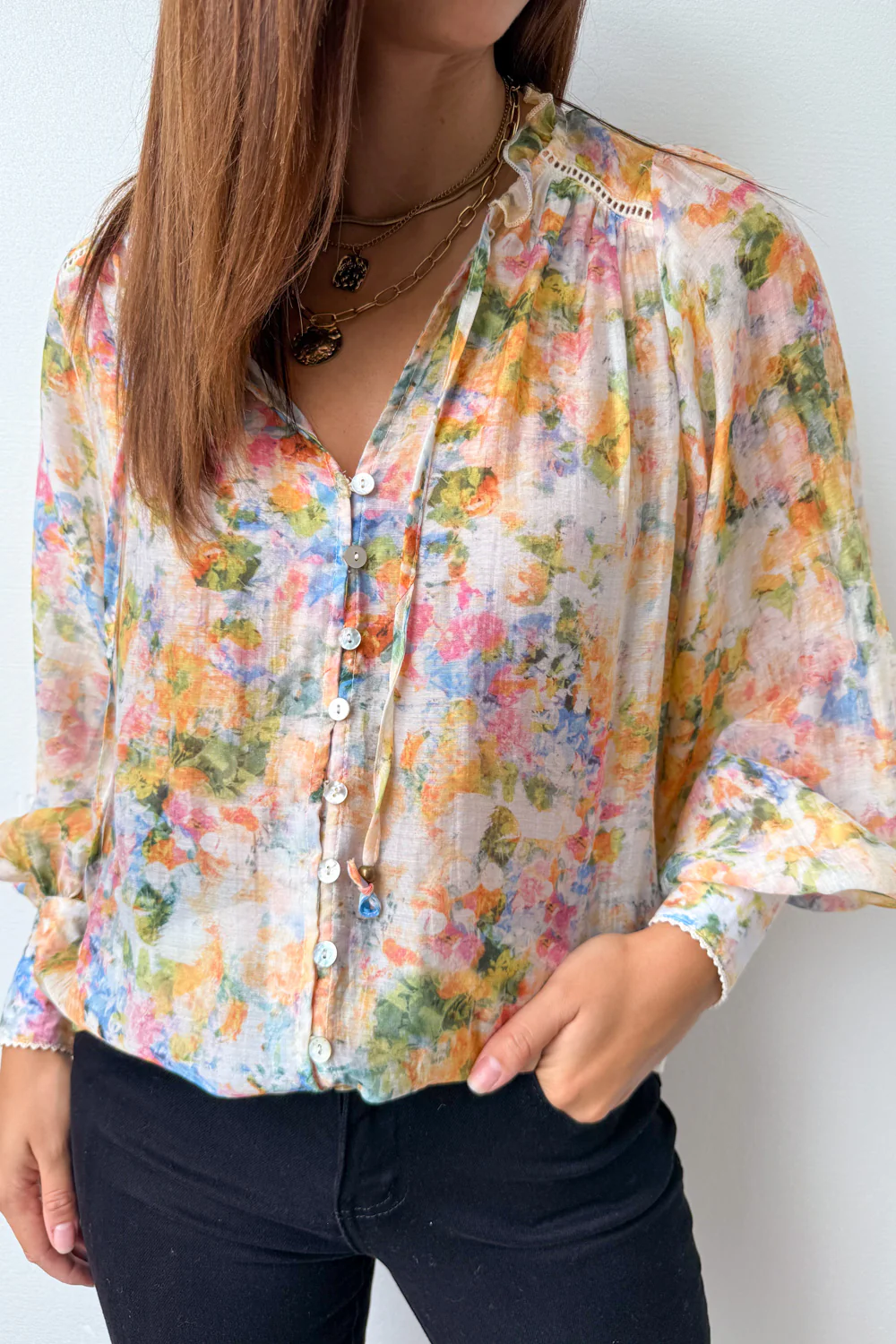 Haven Blouse - Pastel Watercolour - Image 2