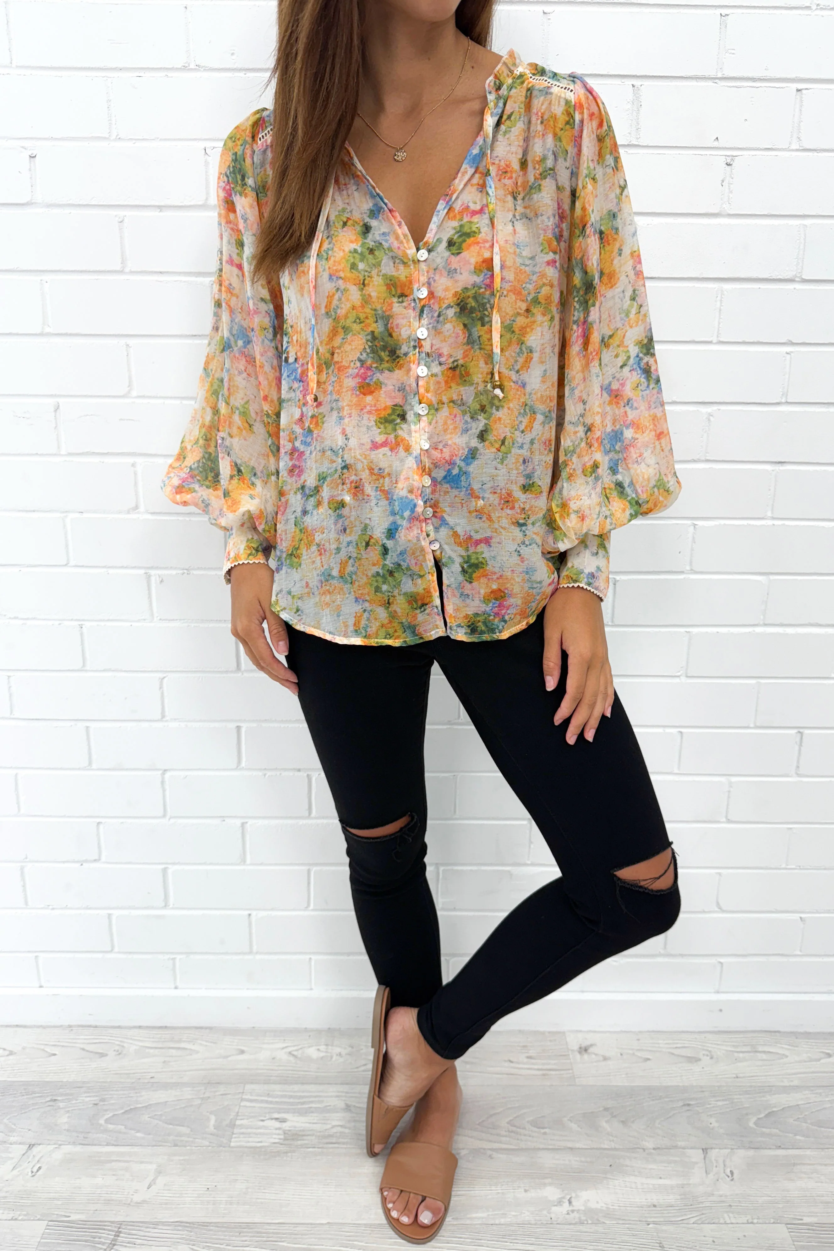 Haven Blouse - Pastel Watercolour - Image 24