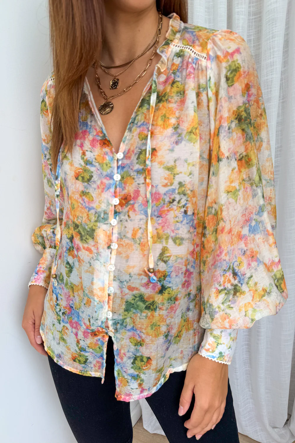 Haven Blouse - Pastel Watercolour - Image 3