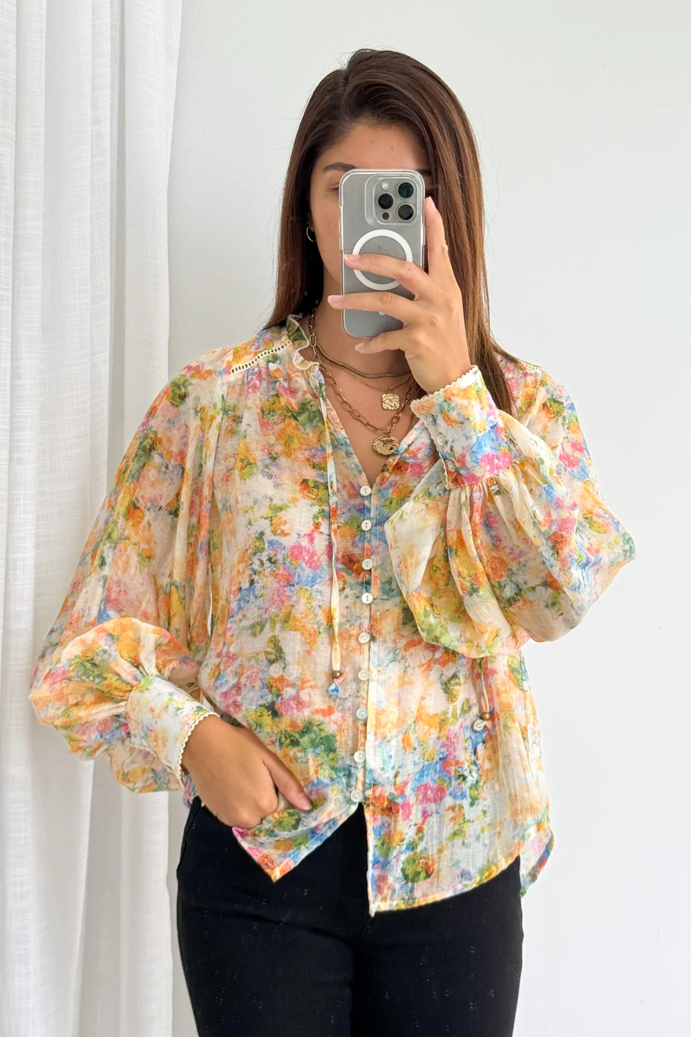 Haven Blouse - Pastel Watercolour - Image 8