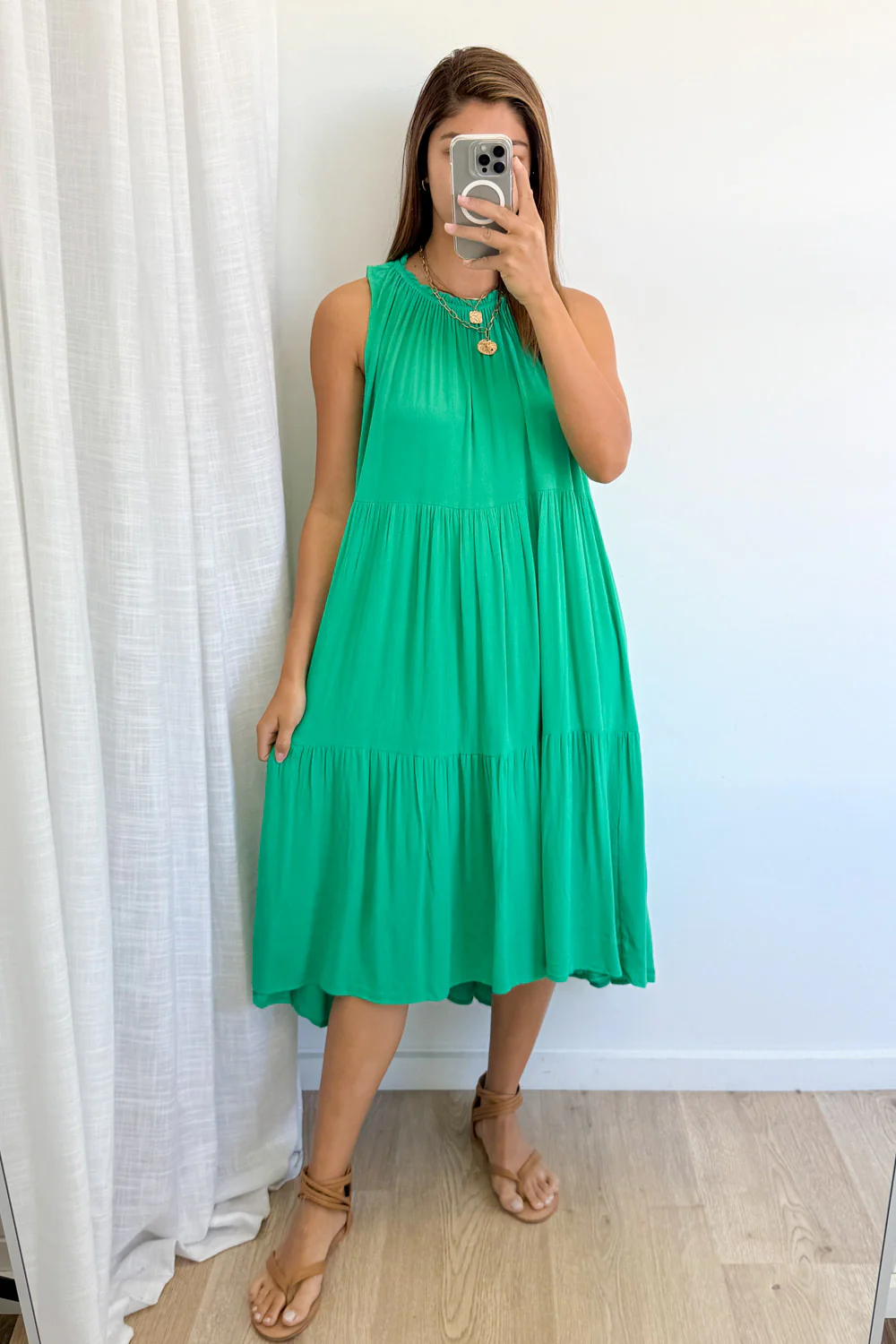 Hayley Dress - Green - Image 3