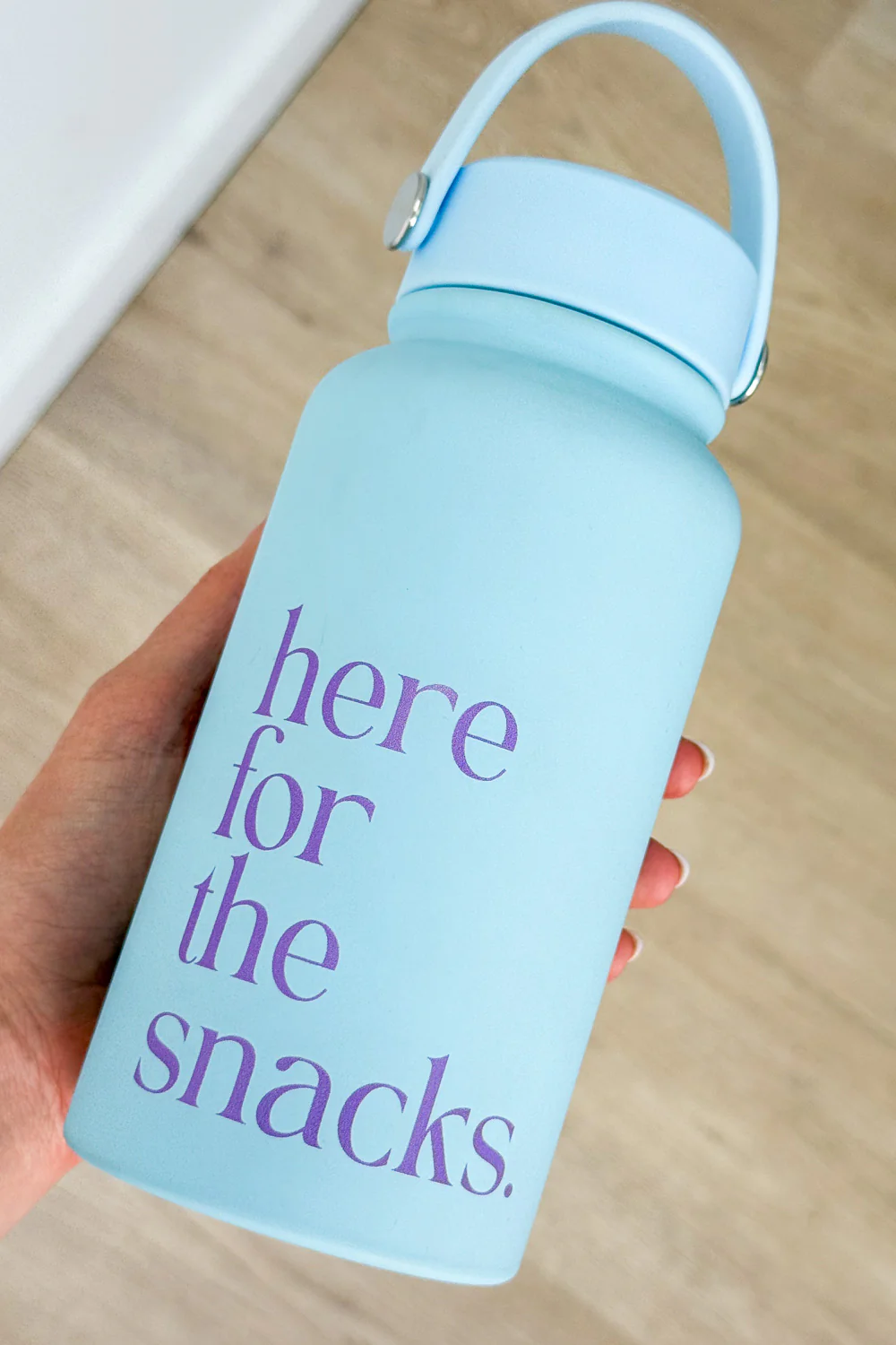 Here For The Snacks Drink Bottle - Image 3