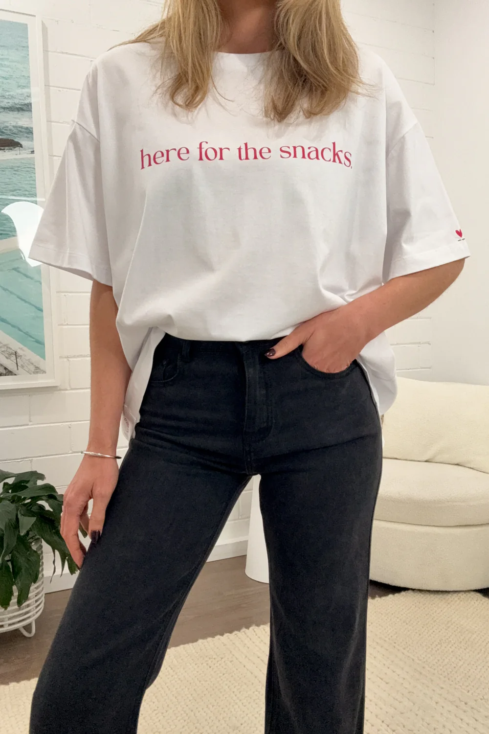 Here For The Snacks Oversized Tee - Image 11