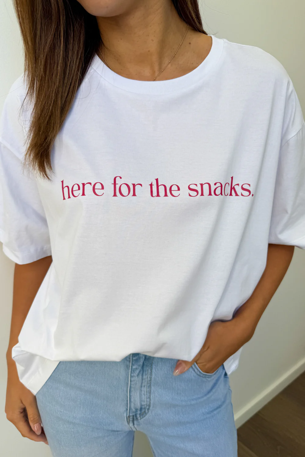 Here For The Snacks Oversized Tee - Image 13
