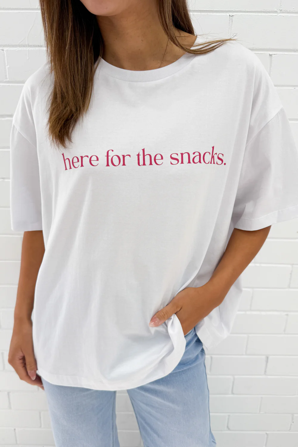 Here For The Snacks Oversized Tee - Image 17