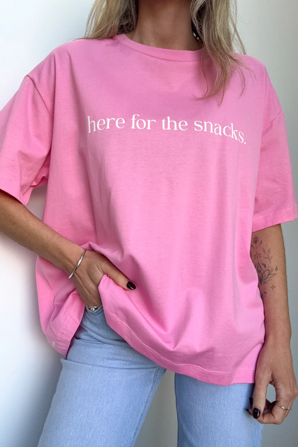 Here For The Snacks Oversized Tee - Image 26
