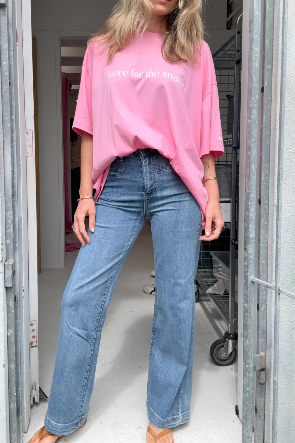 Here For The Snacks Oversized Tee - Image 27