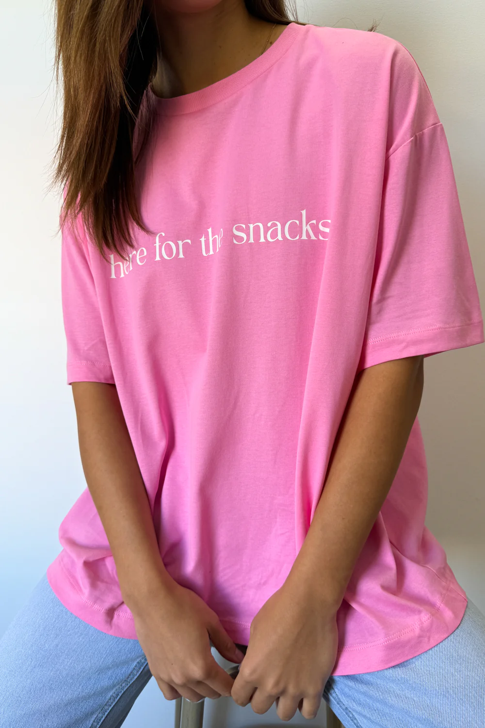 Here For The Snacks Oversized Tee - Image 29