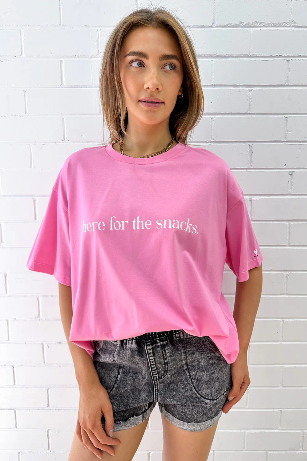 Here For The Snacks Oversized Tee - Image 39