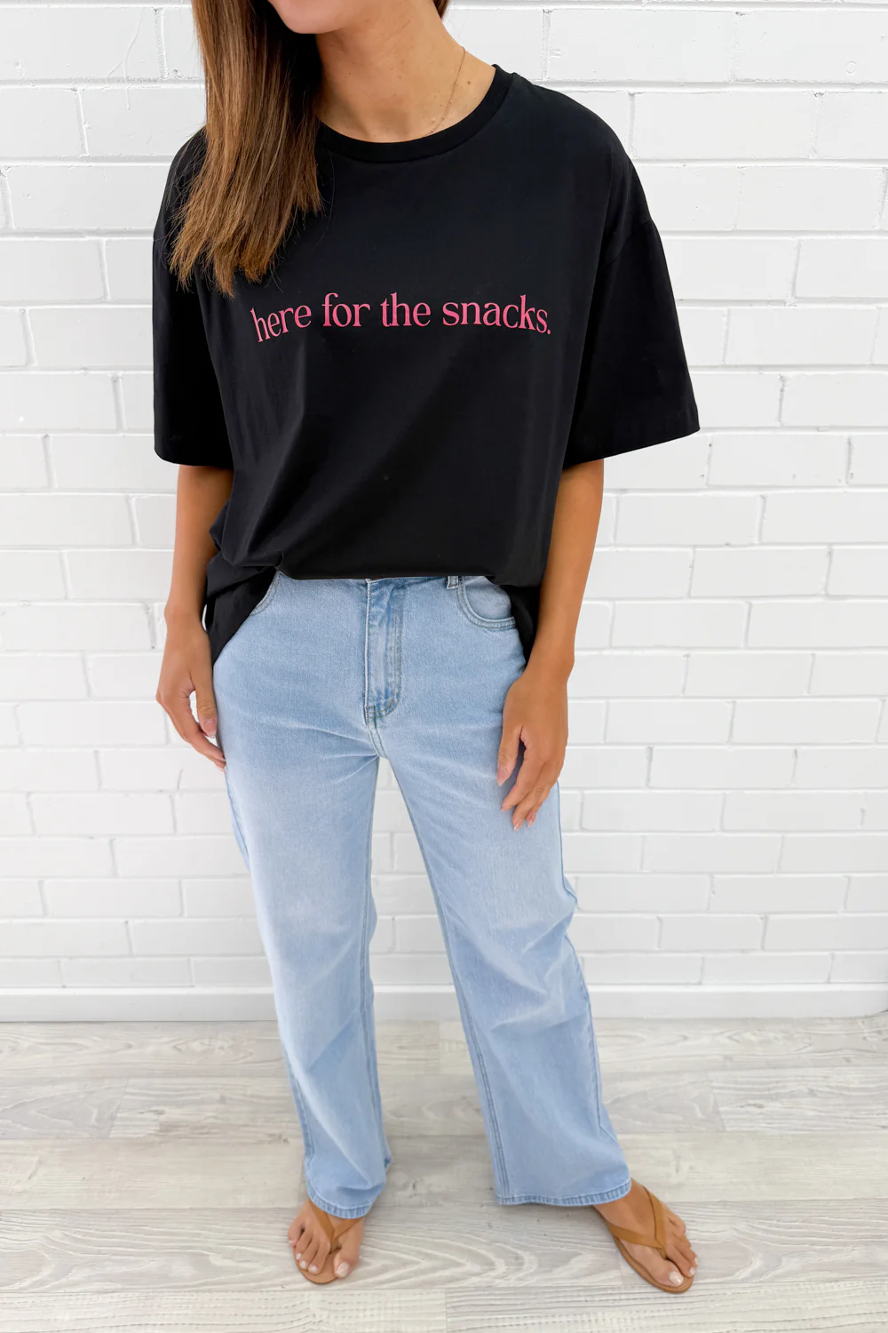 Here For The Snacks Oversized Tee - Image 4