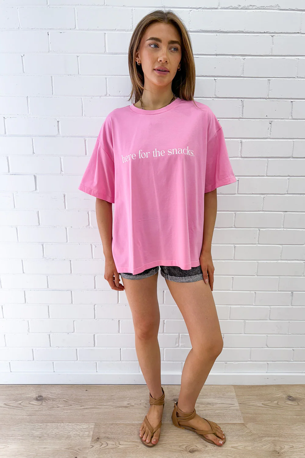 Here For The Snacks Oversized Tee - Image 41