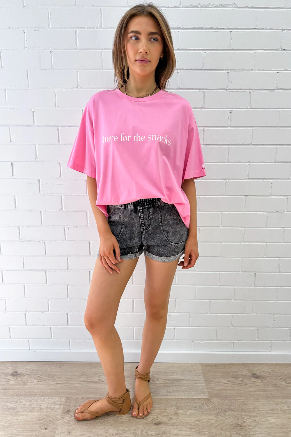 Here For The Snacks Oversized Tee - Image 42