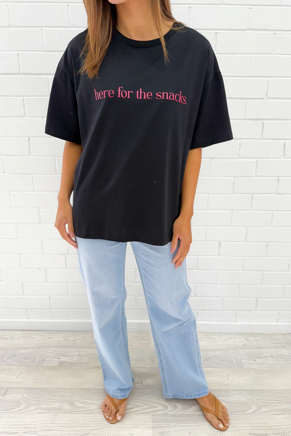 Here For The Snacks Oversized Tee - Image 5