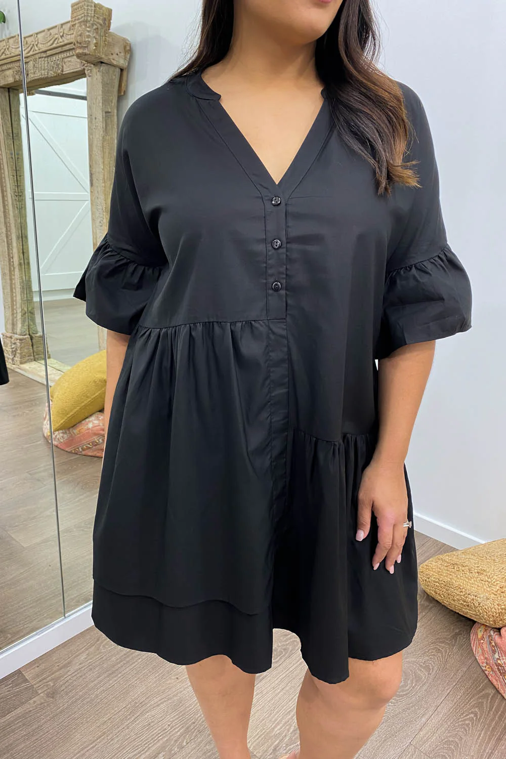 Imogen Dress - Black Gingham - Image 10