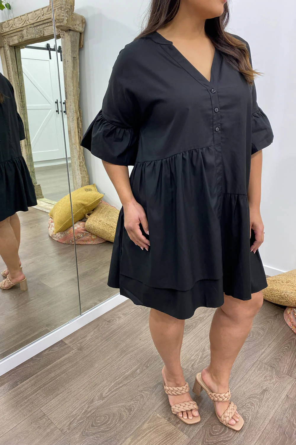 Imogen Dress - Black Gingham - Image 12