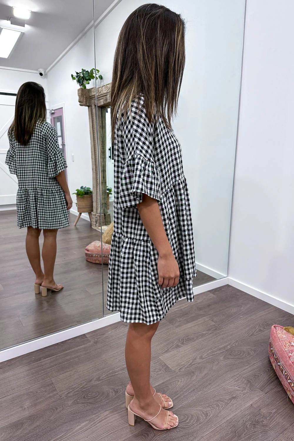 Imogen Dress - Black Gingham - Image 19