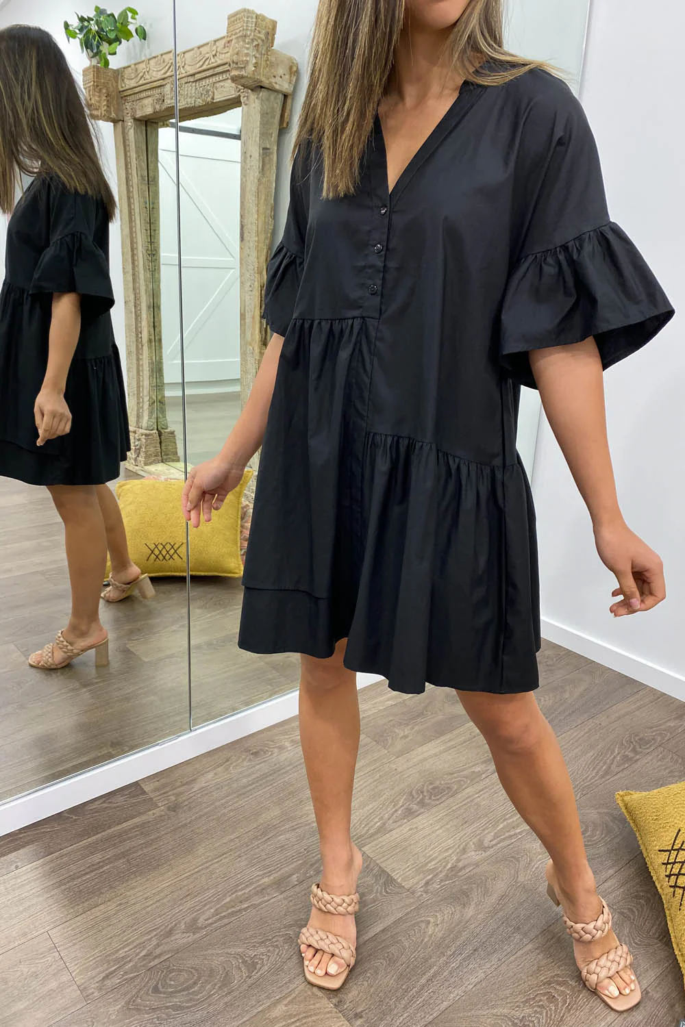 Imogen Dress - Black Gingham - Image 5