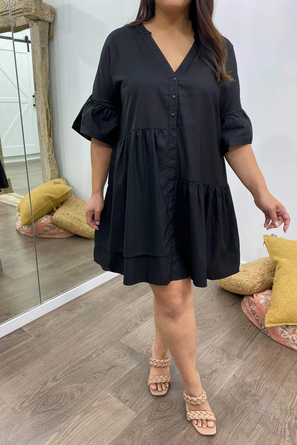 Imogen Dress - Black Gingham - Image 9