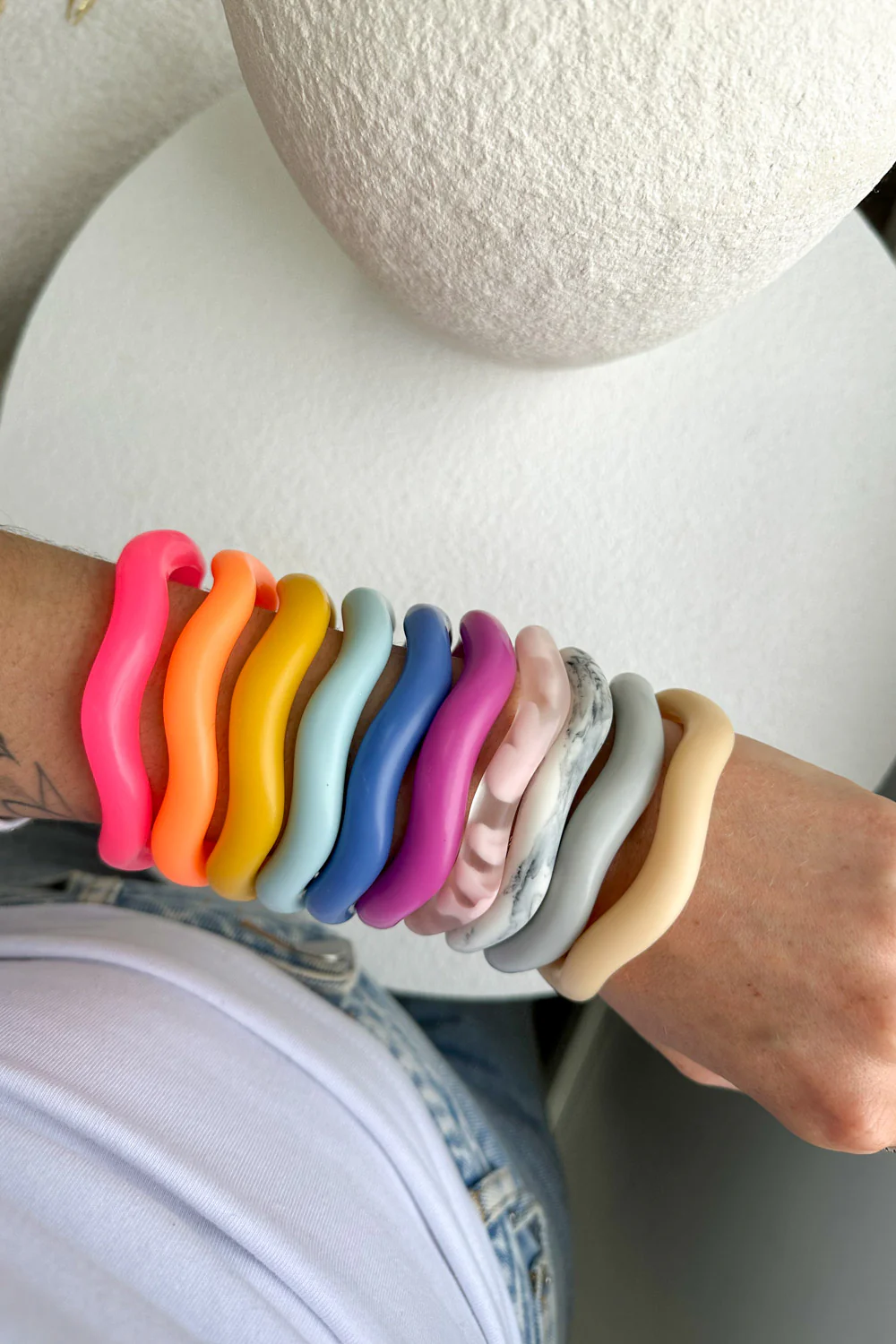 Isla Mae Bangle - Beige - Image 3