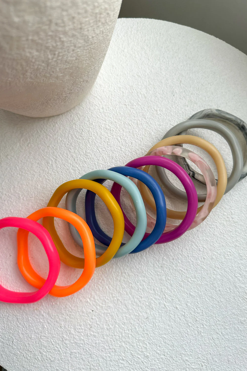 Isla Mae Bangle - White Marble - Image 3