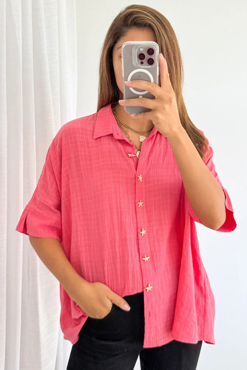 Island Air Shirt - Coral Pink - Image 3