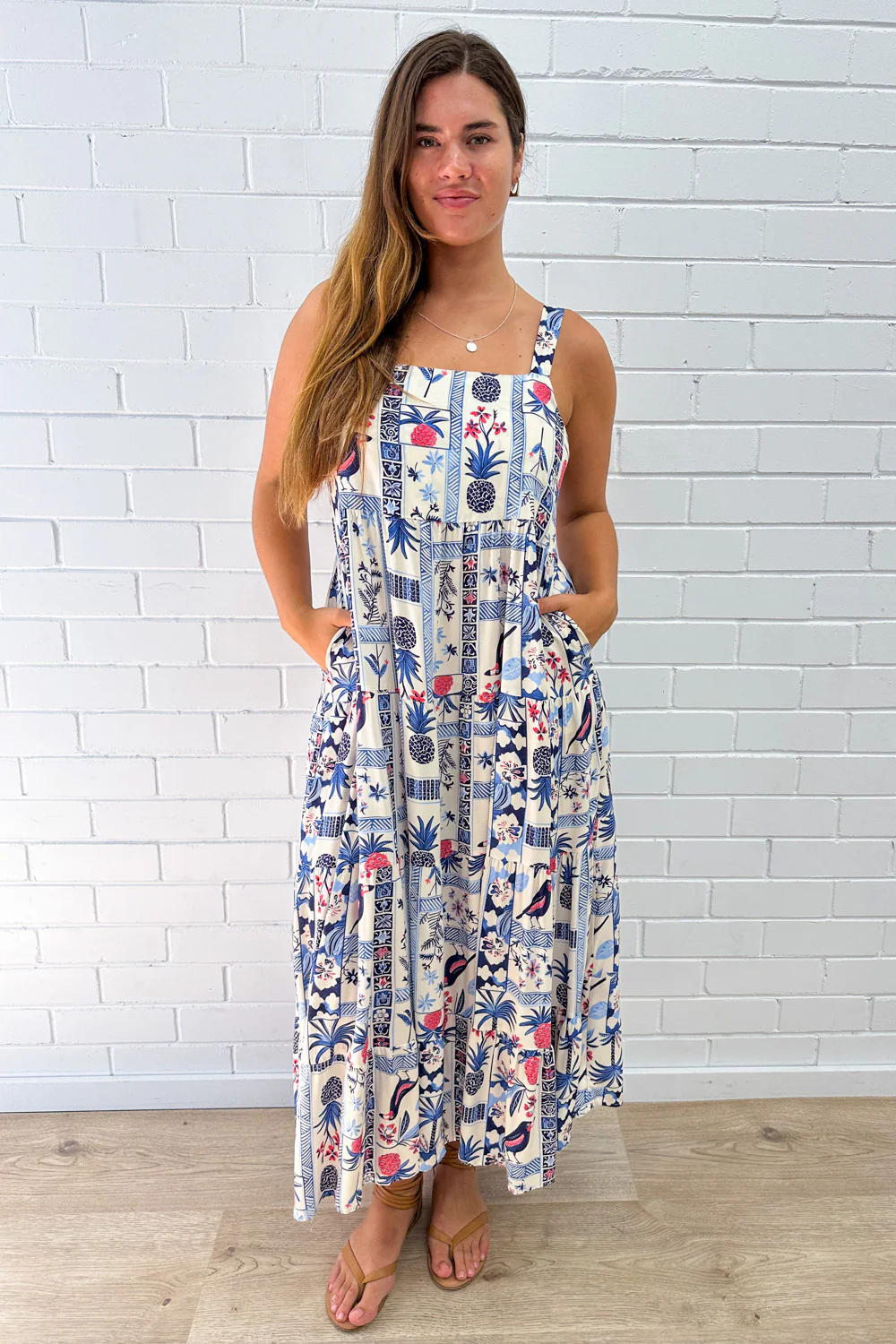 Islington Dress - Blue Multi Print - Image 7