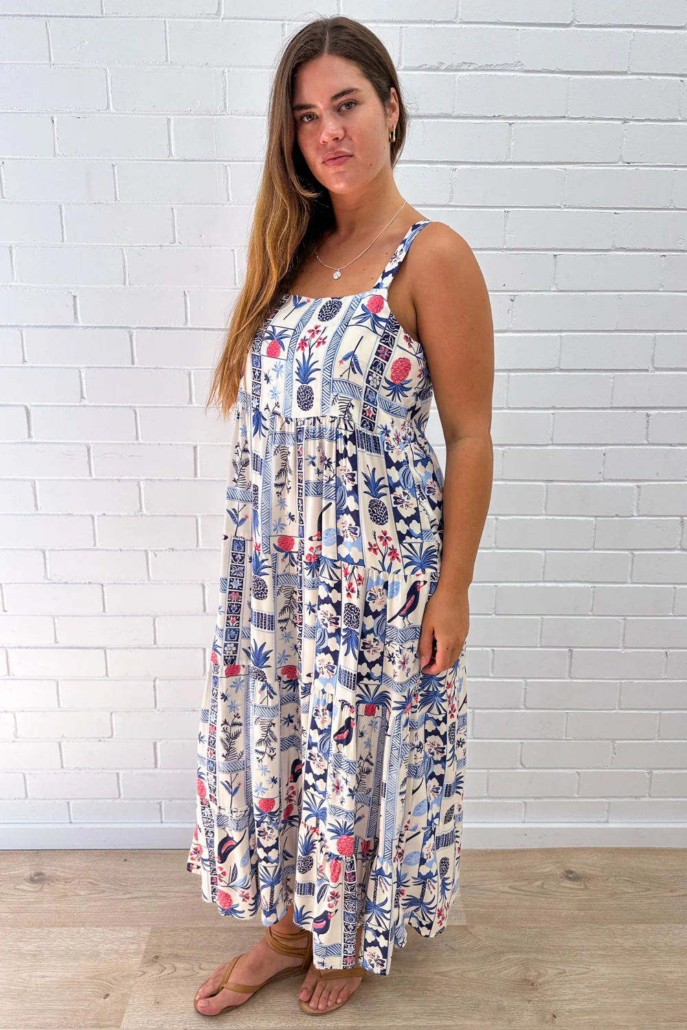 Islington Dress - Blue Multi Print - Image 8