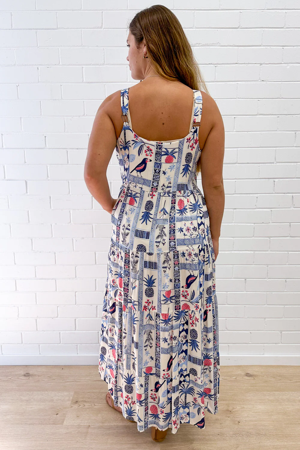 Islington Dress - Blue Multi Print - Image 9