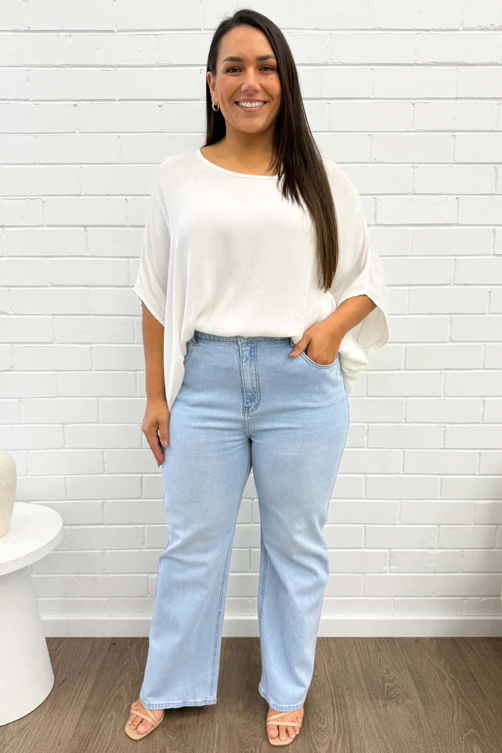 Izzy Straight Leg Jeans - Light Denim - Image 8
