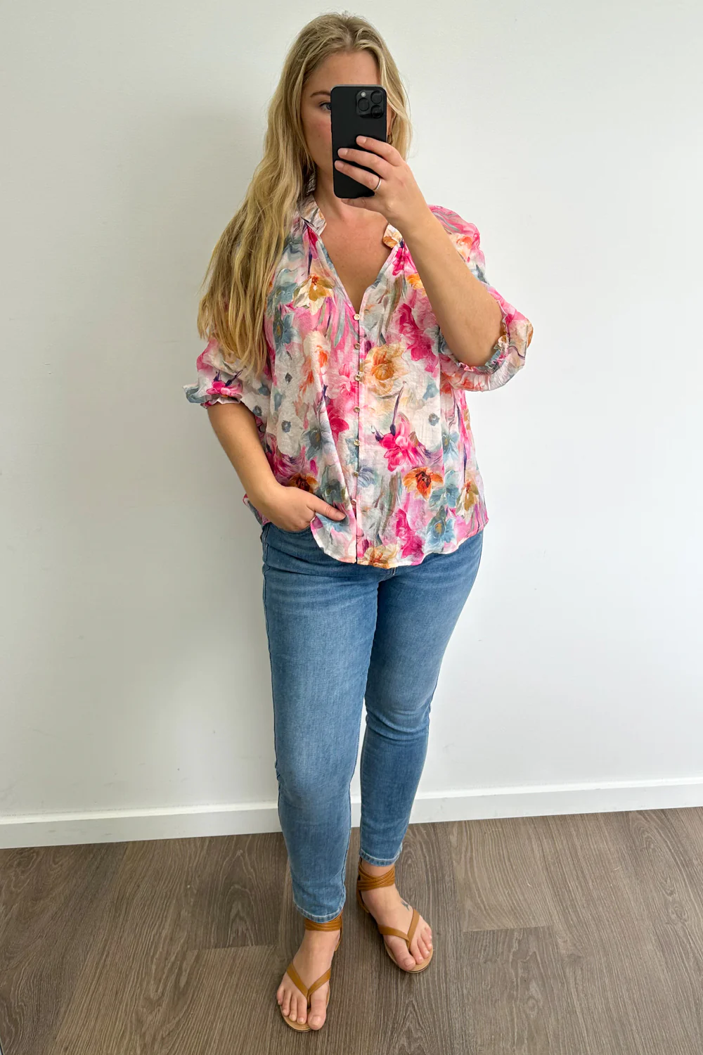 Janette Blouse - Watercolour Floral - Image 11