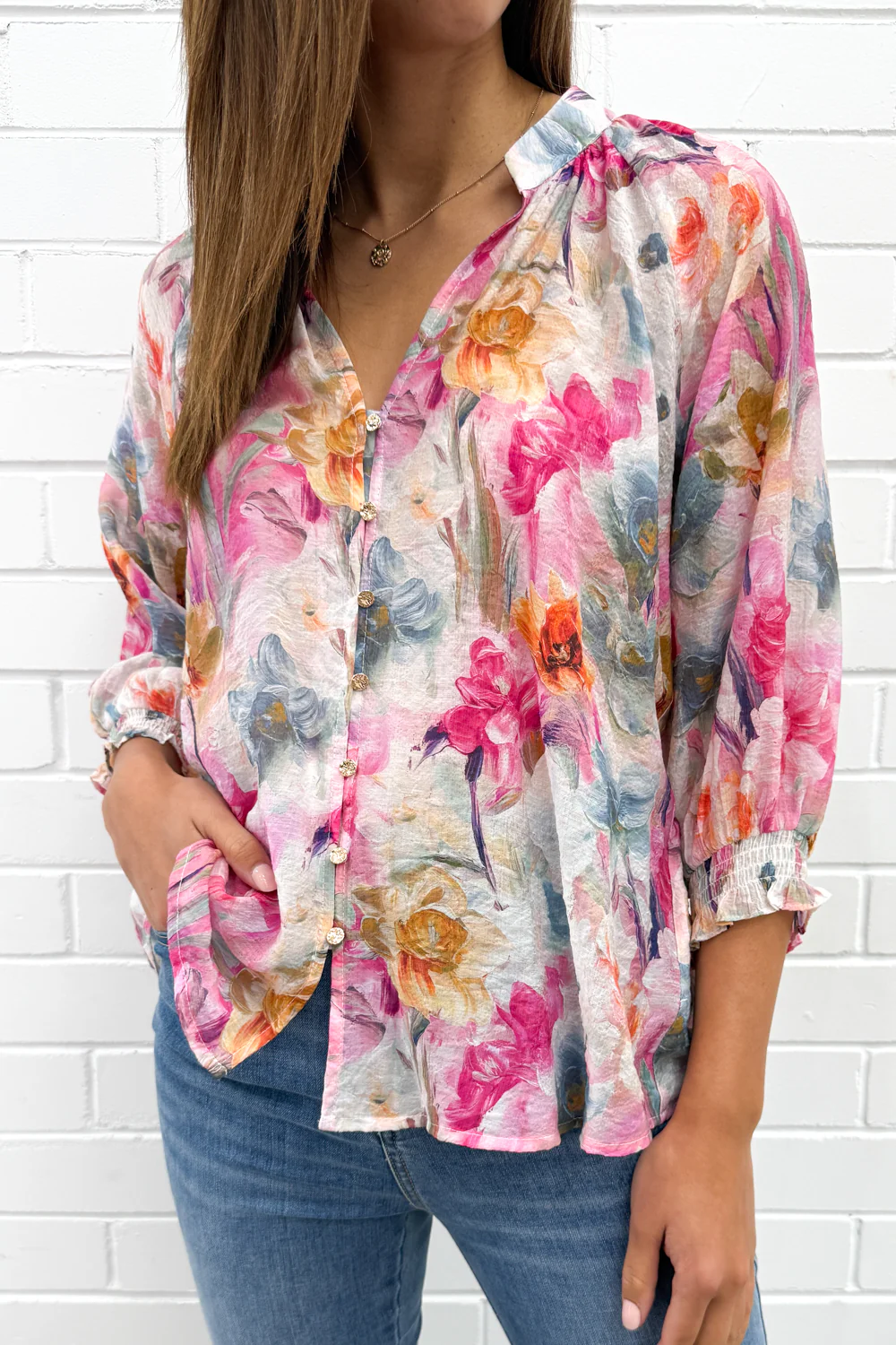Janette Blouse - Watercolour Floral - Image 3