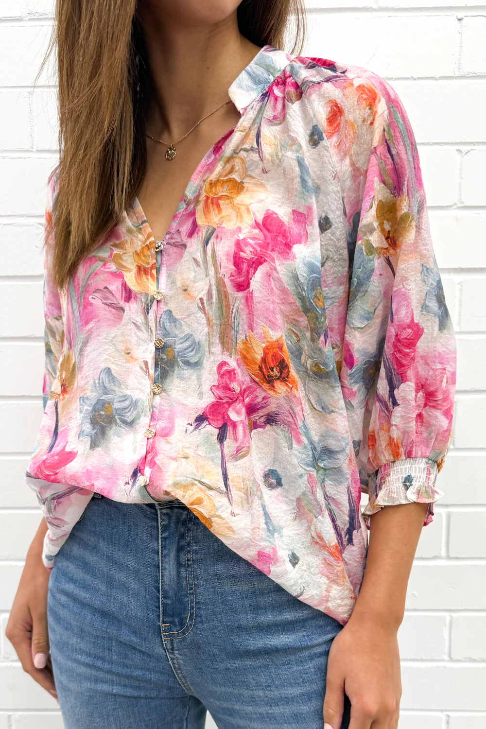 Janette Blouse - Watercolour Floral - Image 5