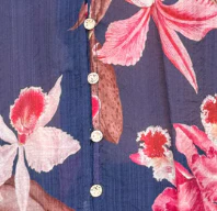Janette Blouse - Navy Chocolate Leaf - Image 12