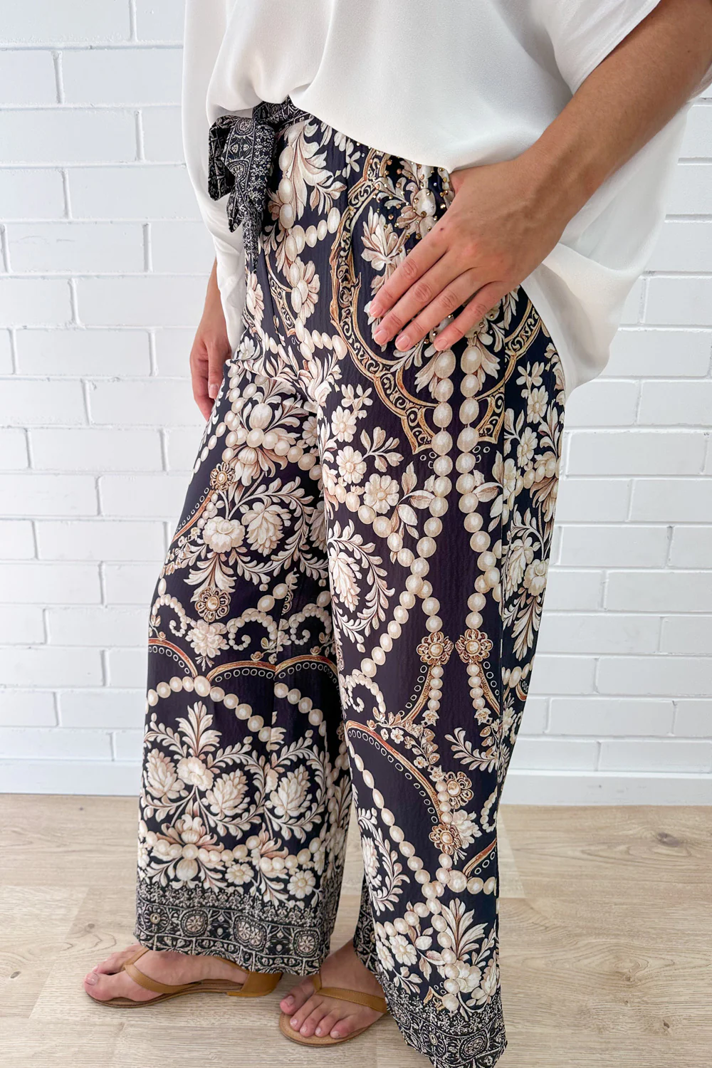 Jasmine Pants - Black Vintage Pearl - Image 15
