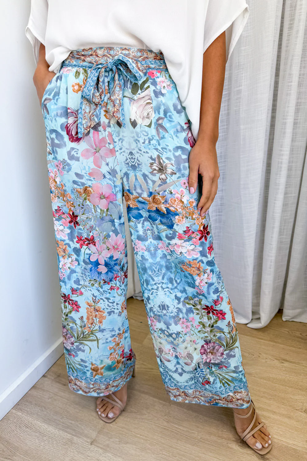 Jasmine Pants - Blue Multi Floral - Image 2