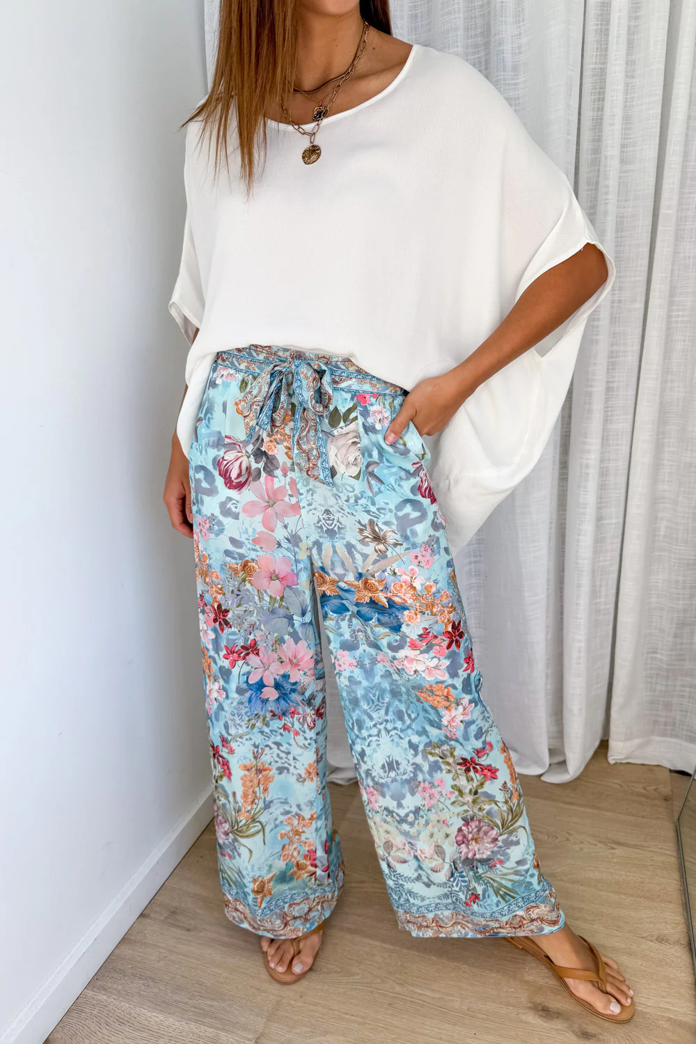 Jasmine Pants - Blue Multi Floral - Image 6