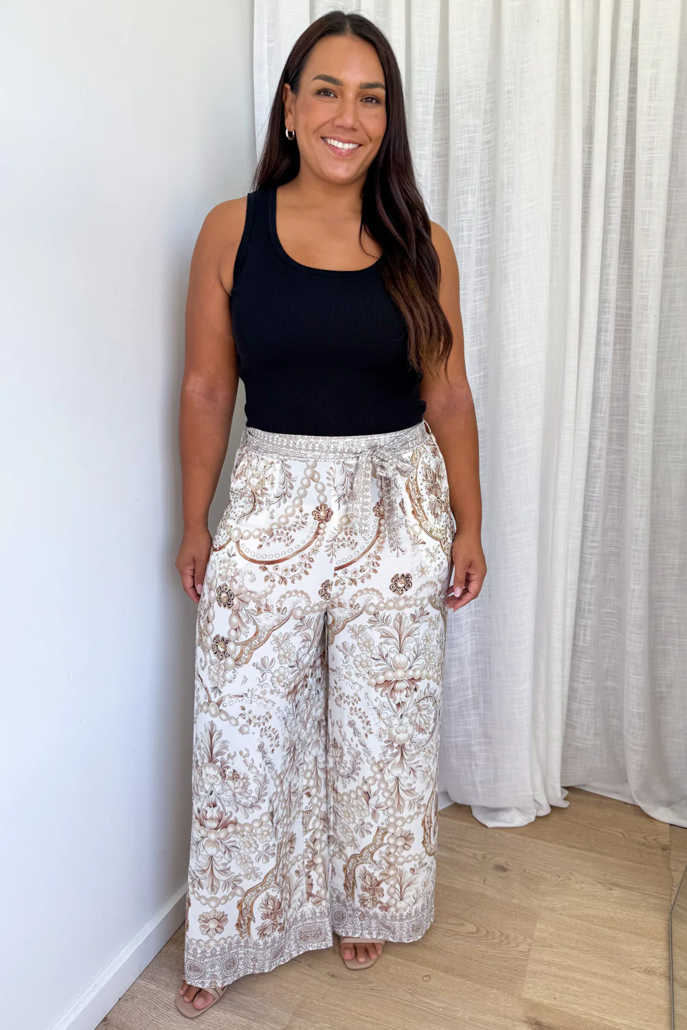 Jasmine Pants - Cream Vintage Floral - Image 11