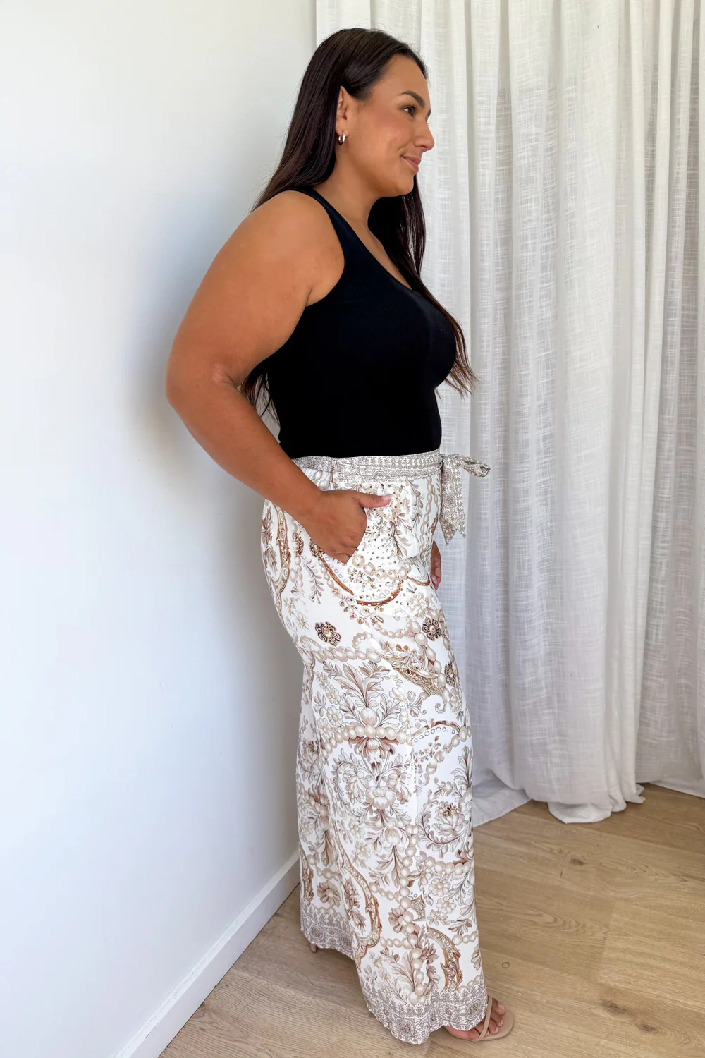 Jasmine Pants - Cream Vintage Floral - Image 12