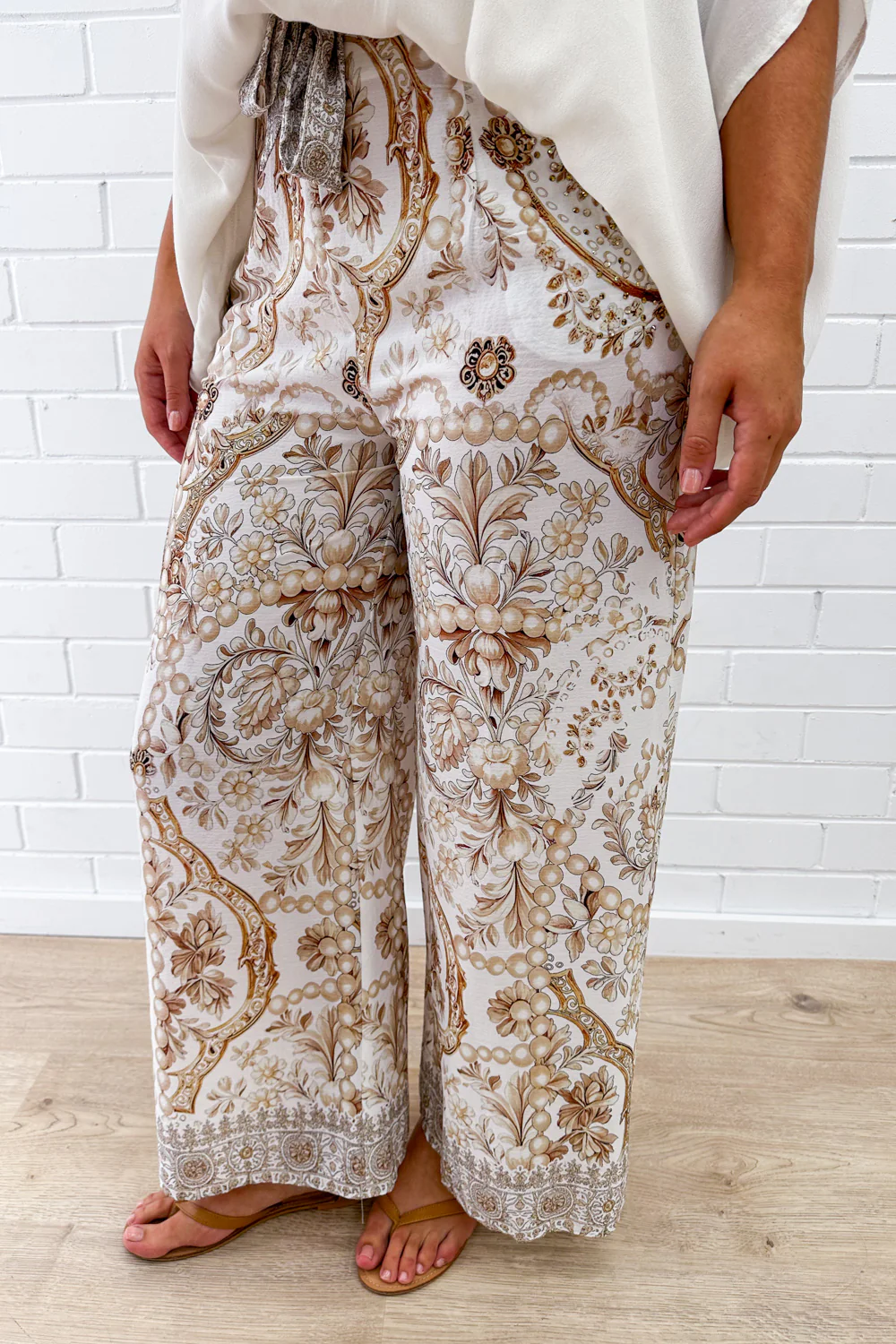 Jasmine Pants - Cream Vintage Floral - Image 16