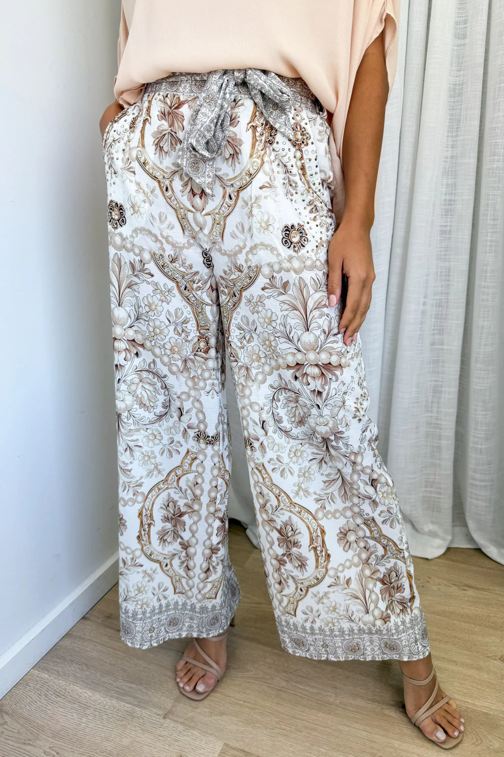 Jasmine Pants - Cream Vintage Floral - Image 2