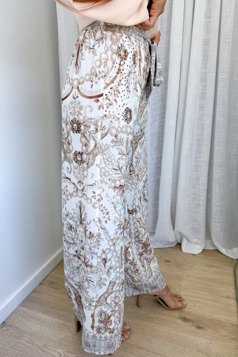 Jasmine Pants - Cream Vintage Floral - Image 5