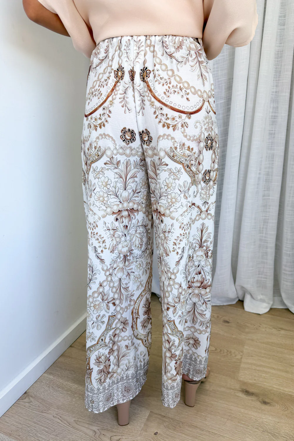 Jasmine Pants - Cream Vintage Floral - Image 6
