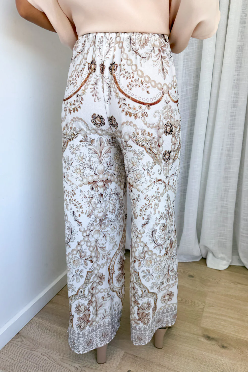 Jasmine Pants - Cream Vintage Floral - Image 7