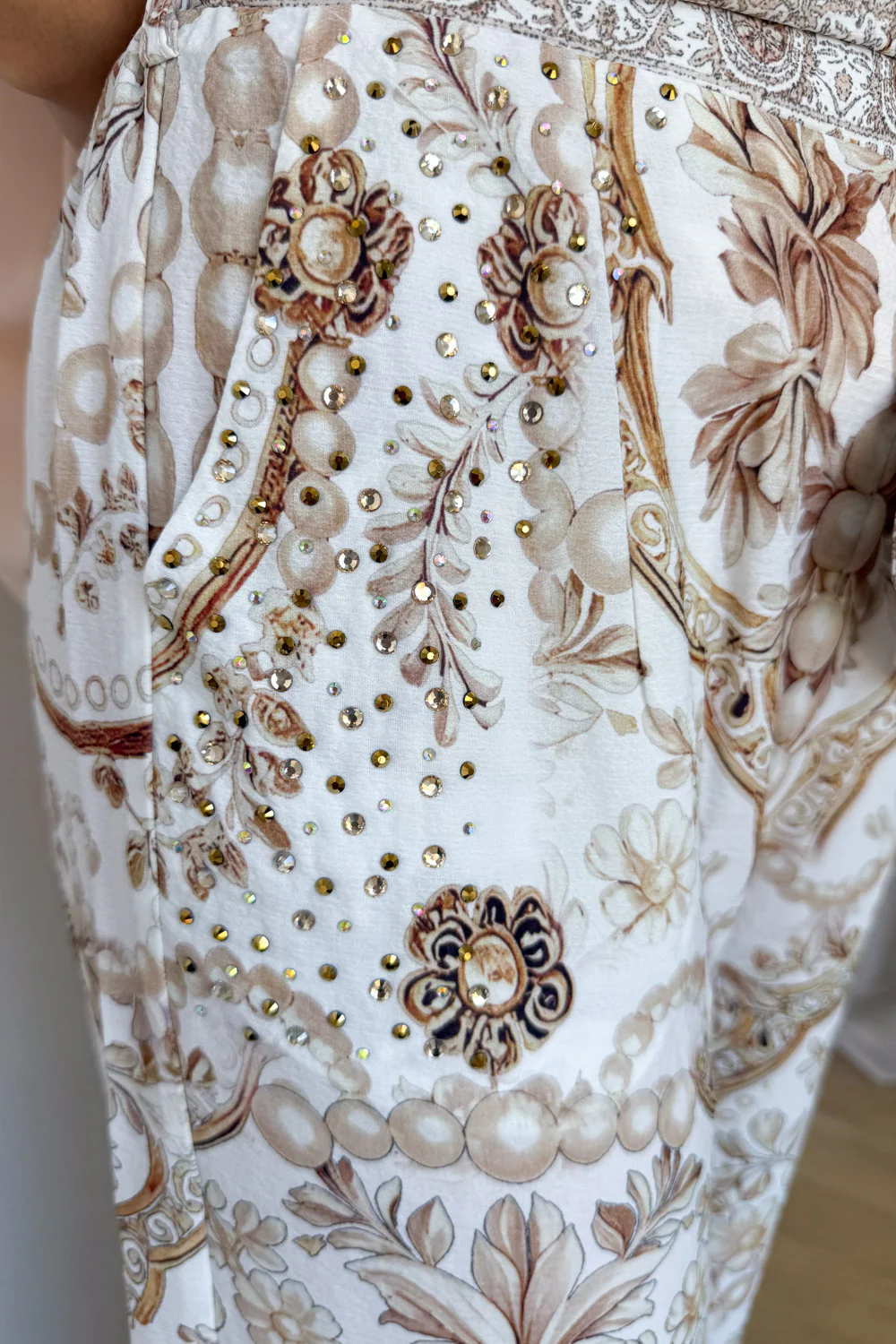 Jasmine Pants - Cream Vintage Floral - Image 8