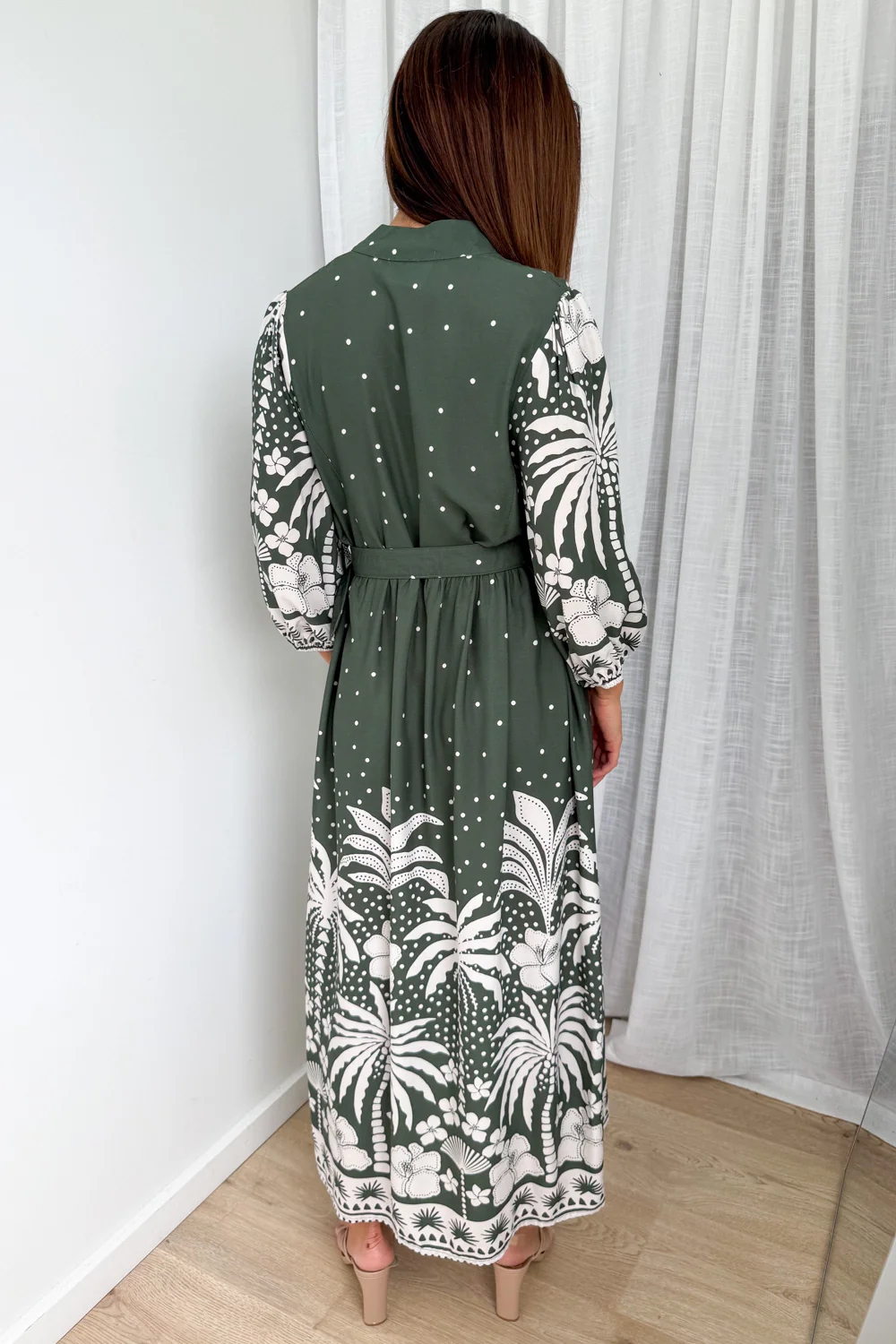 Jayne Dress - Khaki Palm - Image 5