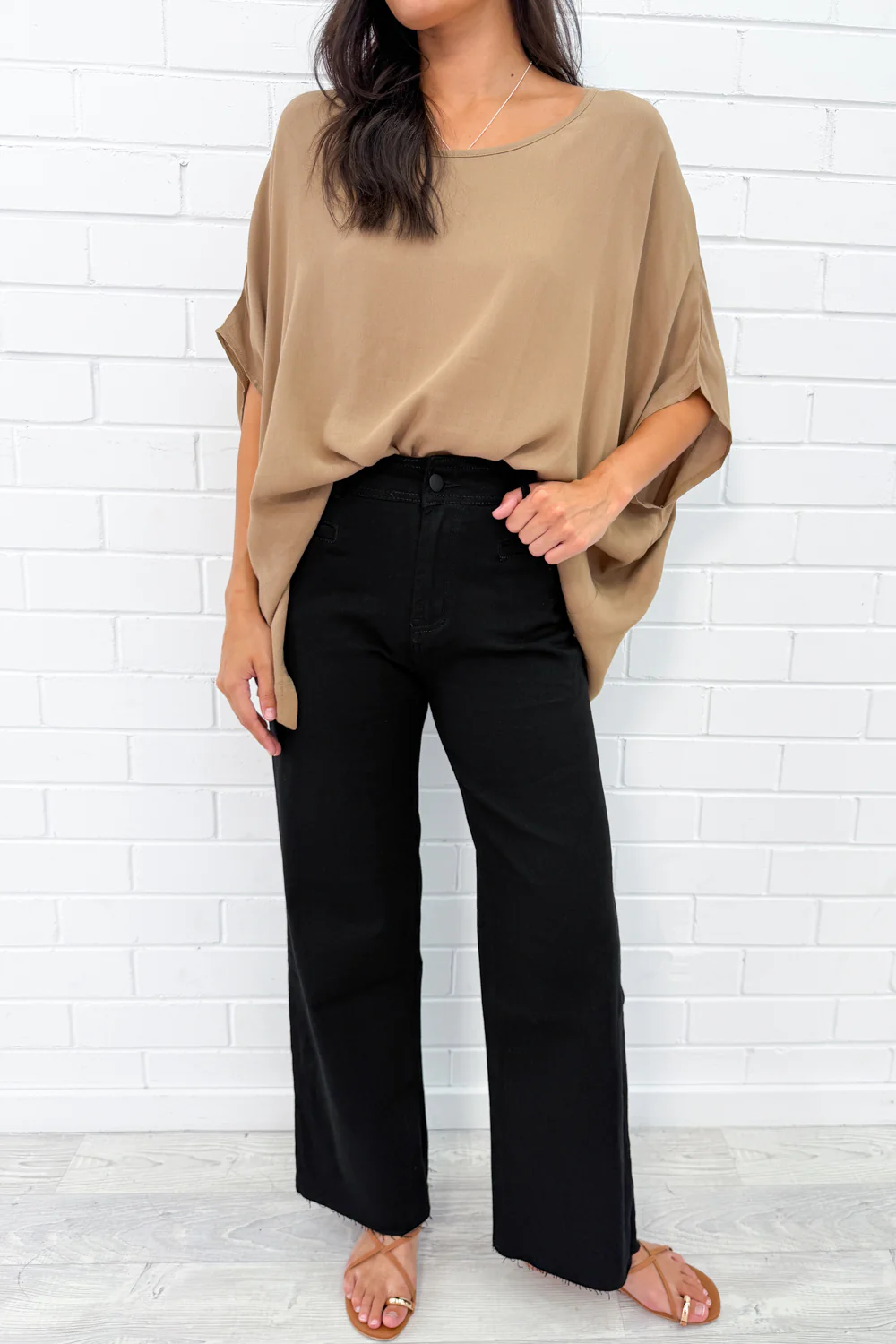 Joni Wide Leg High Rise Denim Jeans - White - Image 25