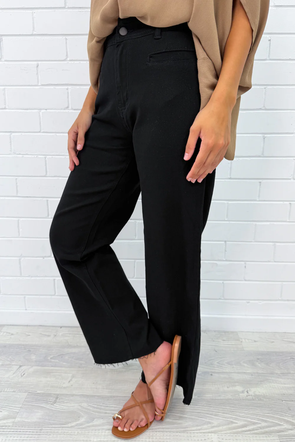 Joni Wide Leg High Rise Denim Jeans - White - Image 27