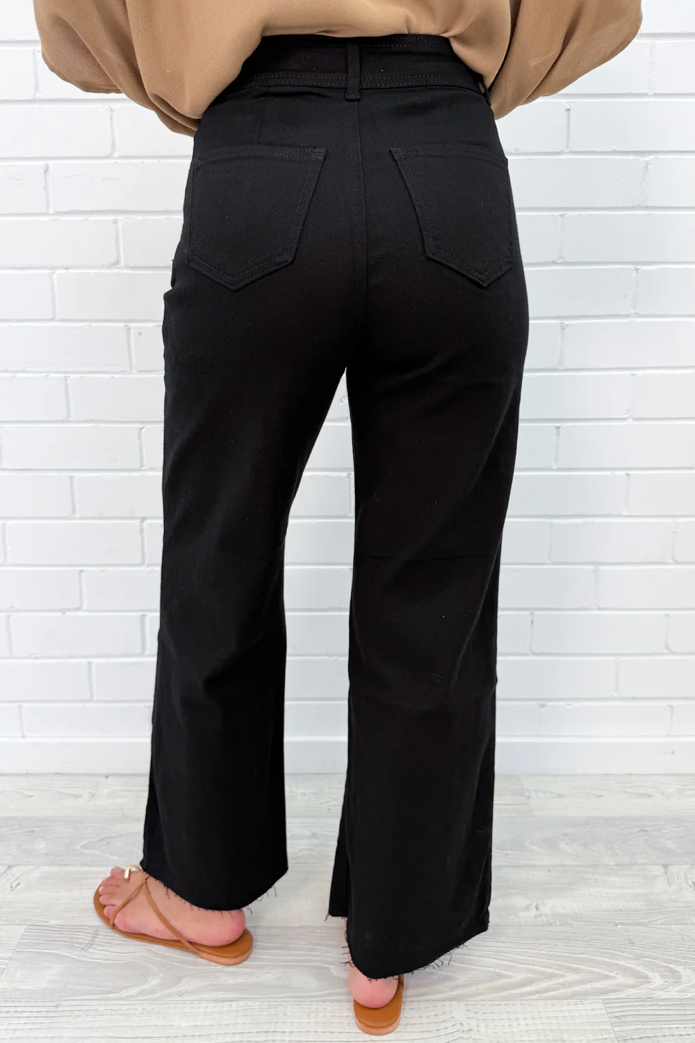 Joni Wide Leg High Rise Denim Jeans - White - Image 29