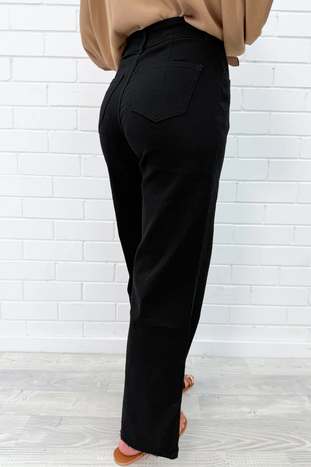 Joni Wide Leg High Rise Denim Jeans - White - Image 30
