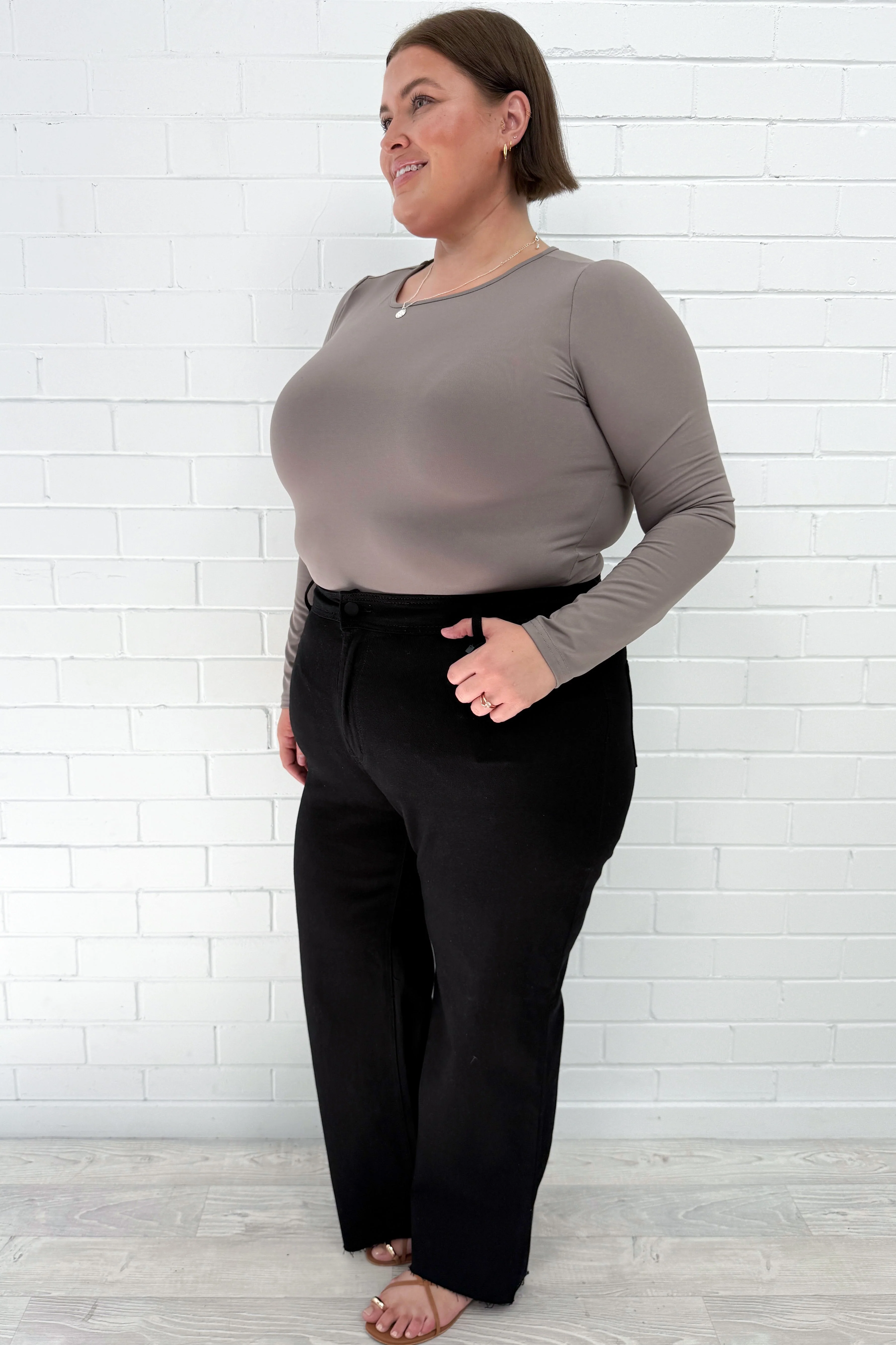 Joni Wide Leg High Rise Denim Jeans - White - Image 35